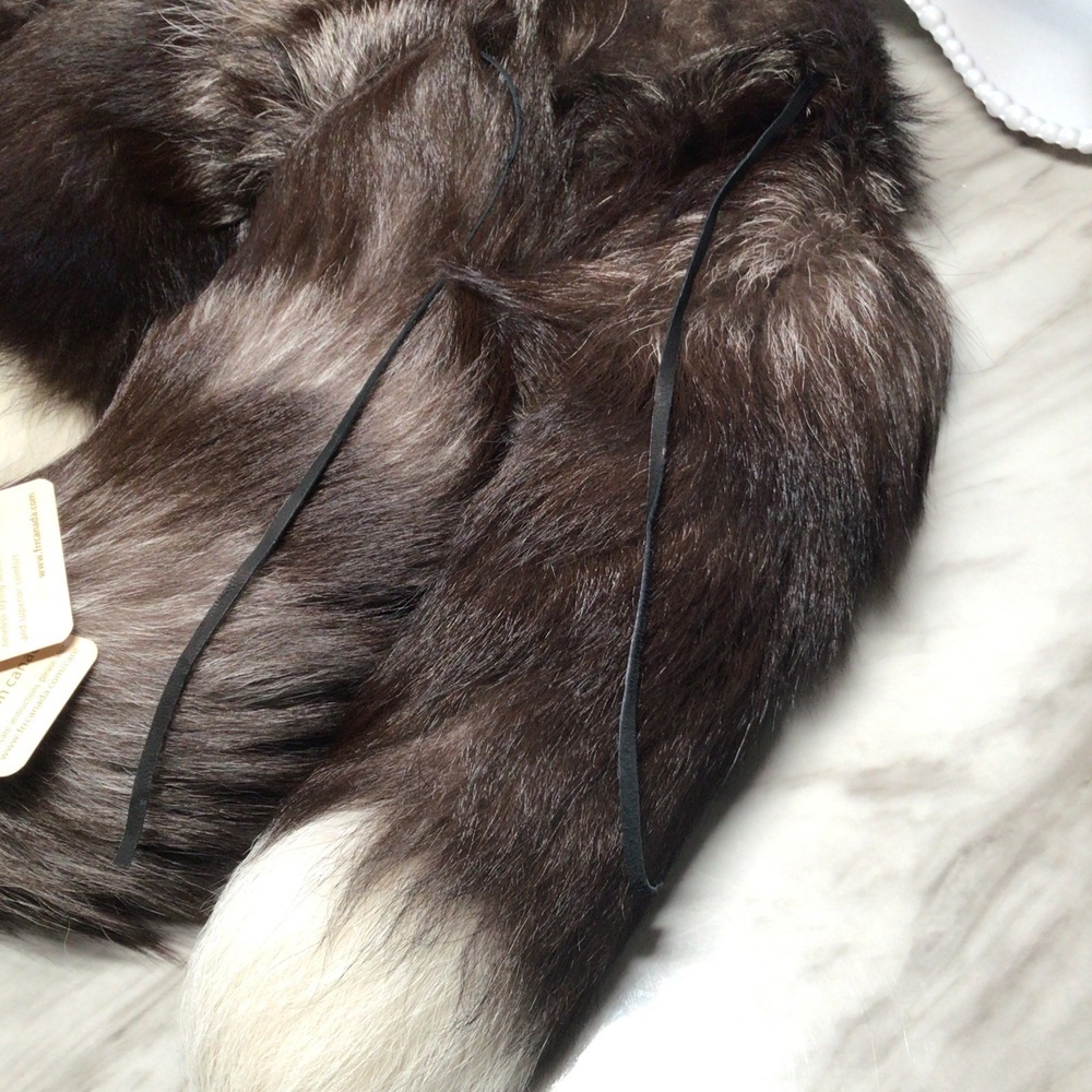 Fur Hat World Genuine 80" Silver Fox Fur BOA Scarf Made in Canada NWT - Picture 7 of 16